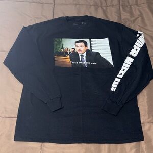 Black Long Sleeve Graphic Tee